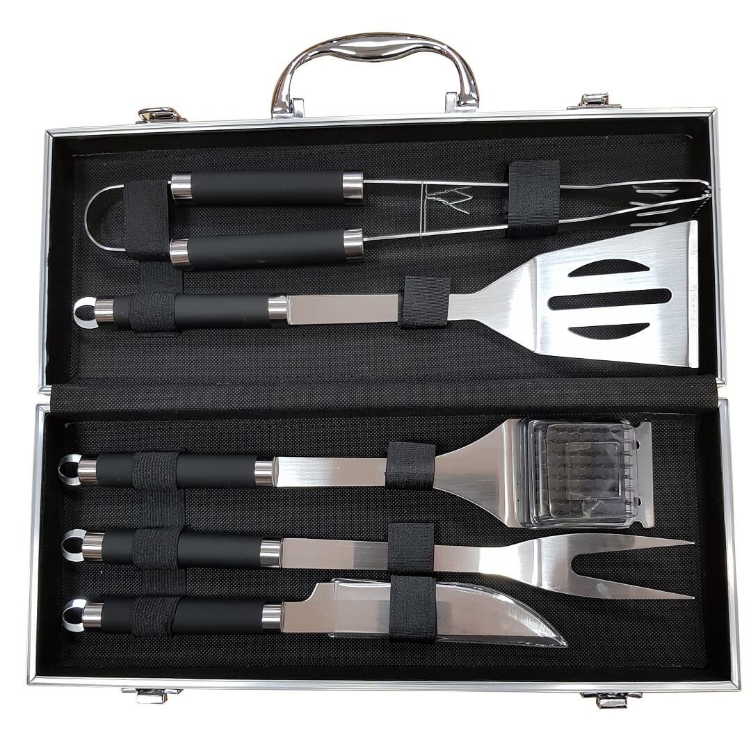 סט מנגל איכותי במזוודת אלומיניום