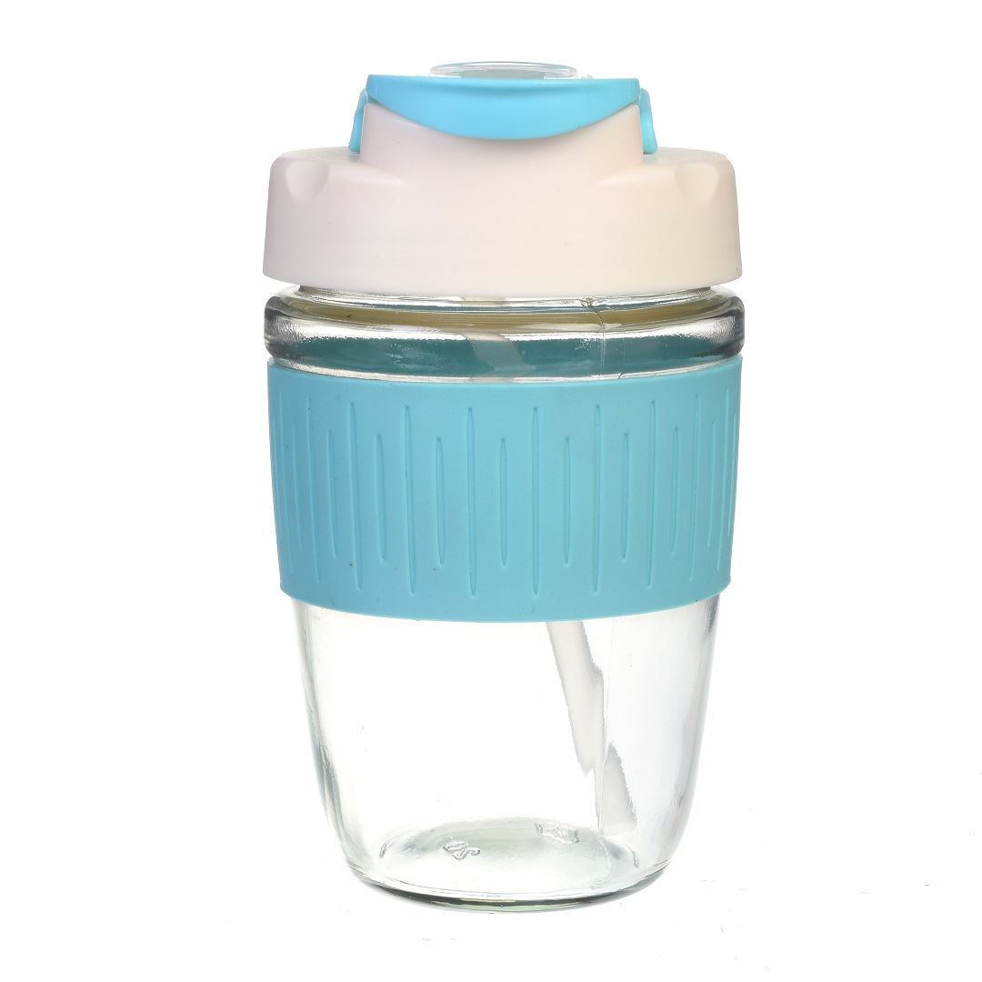 TG-104 כוס זכוכית בשילוב חבק סיליקון