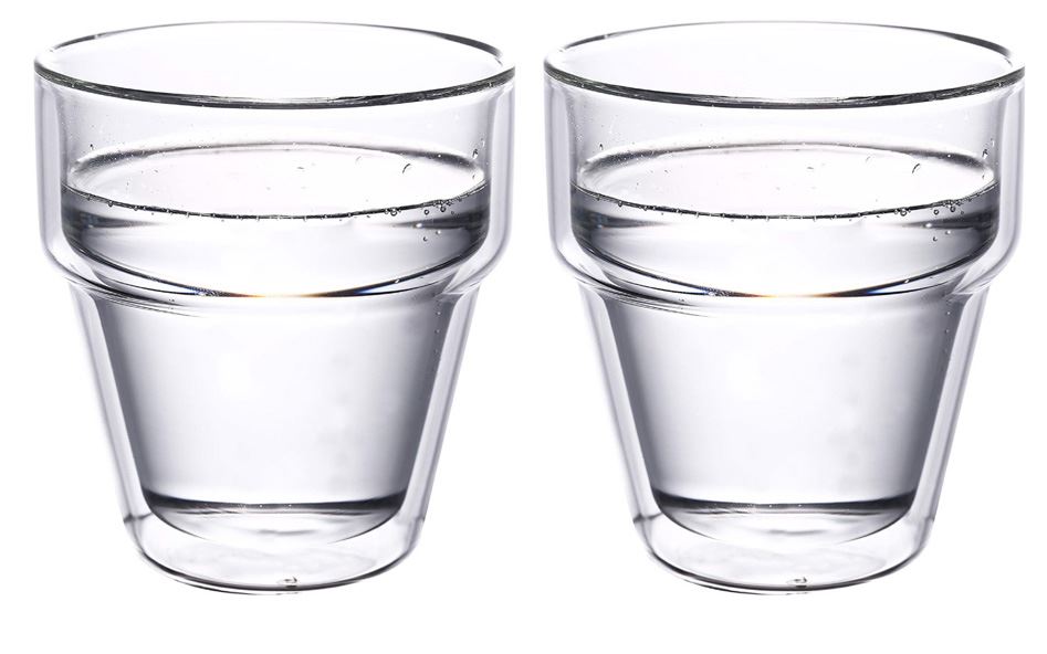 TG-1632 זוג כוסות זכוכית בעלות דופן כפולה
