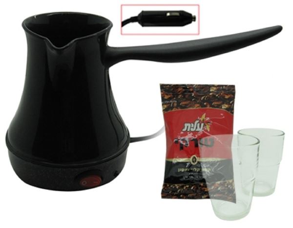 קנקן להרתחת מים ע"י חיבור למצת הרכב