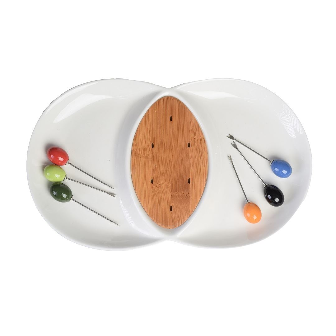 TH-3090 מגש הגשה לגבינות עם 6 נעצים