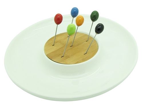 TH-3696 מגש הגשה לגבינות עם 6 נעצים