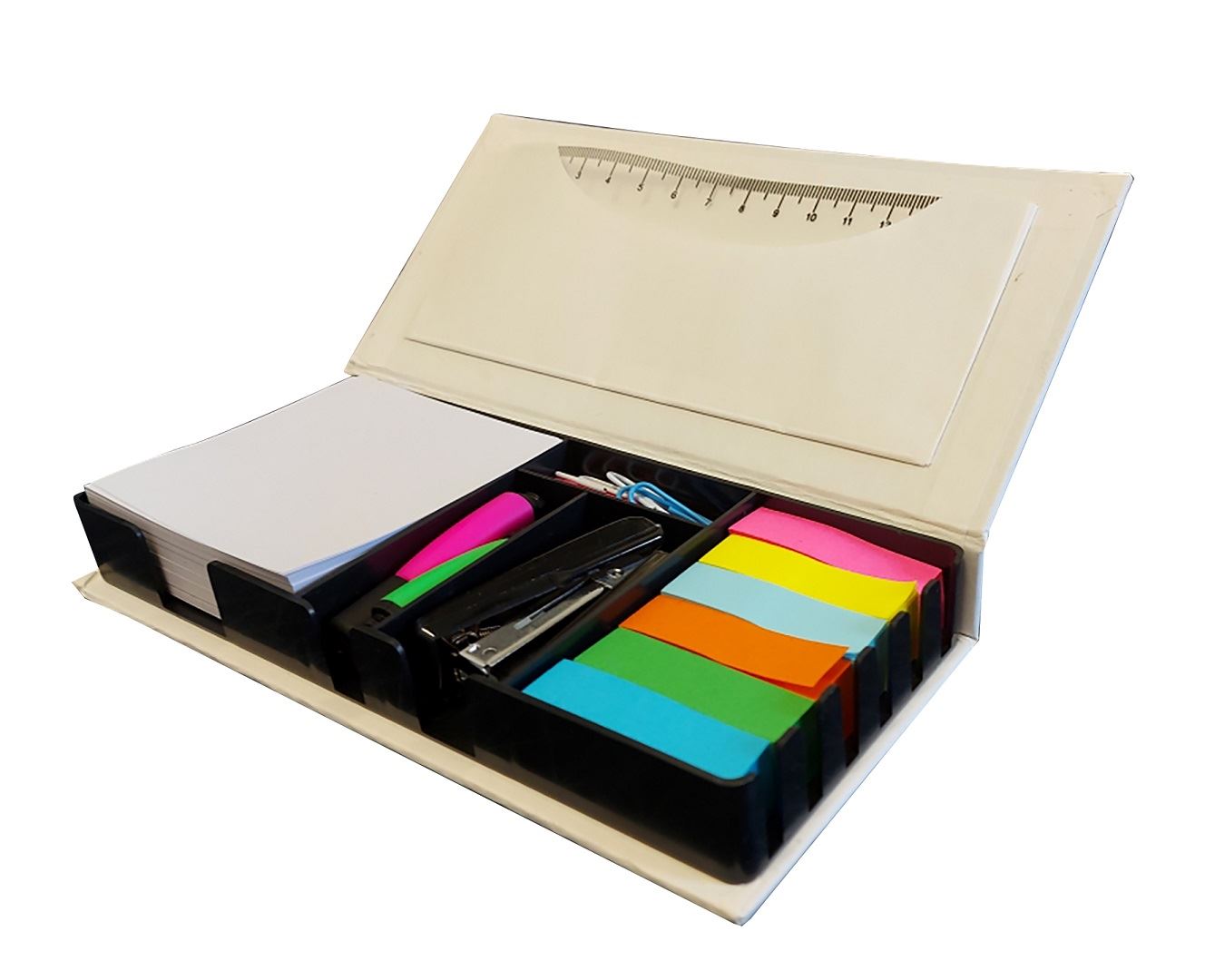 מעמד שולחני עם דגלוני נייר