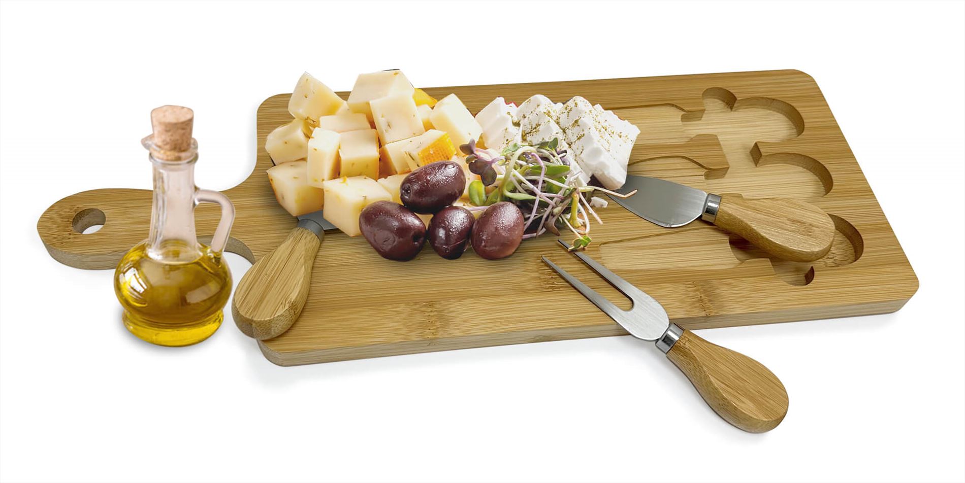 TK-550 מגש הגשה לגבינות + סכינים 