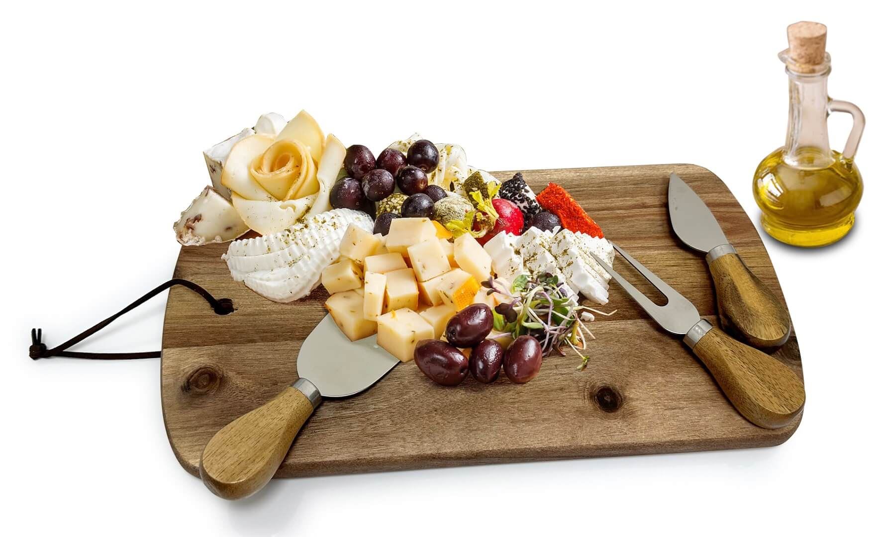 TK-646 מגש הגשה לגבינות + סכינים