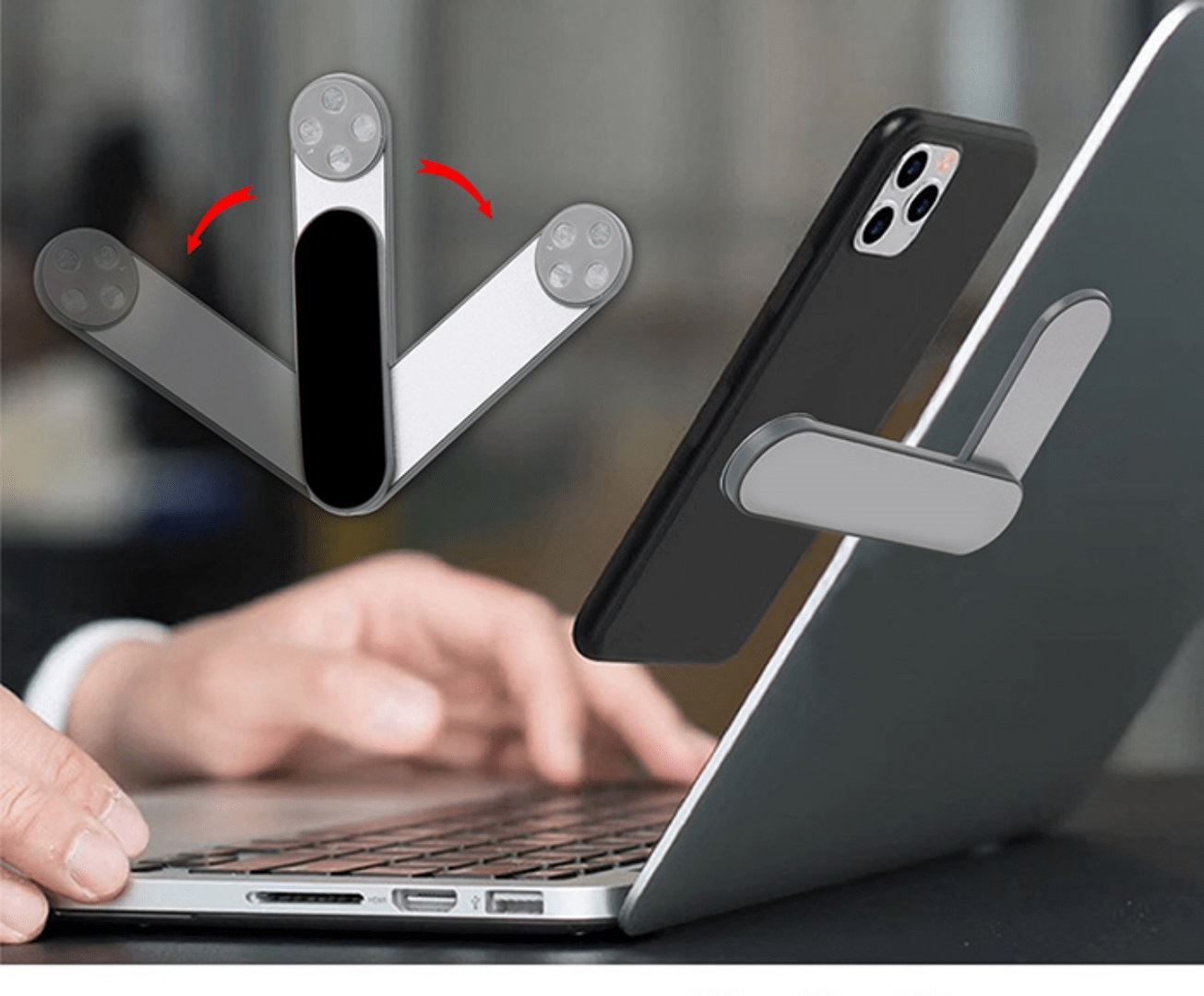 מחזיק טלפון מגנטי לצג המחשב TG-2051BK