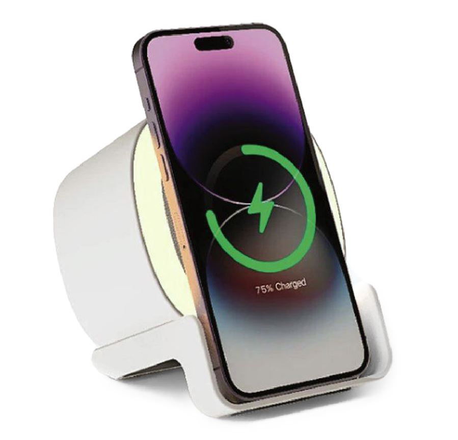 TC-622 עמדת טעינה אלחוטית 15W עם רמקול Bluetooth ותאורת RGB