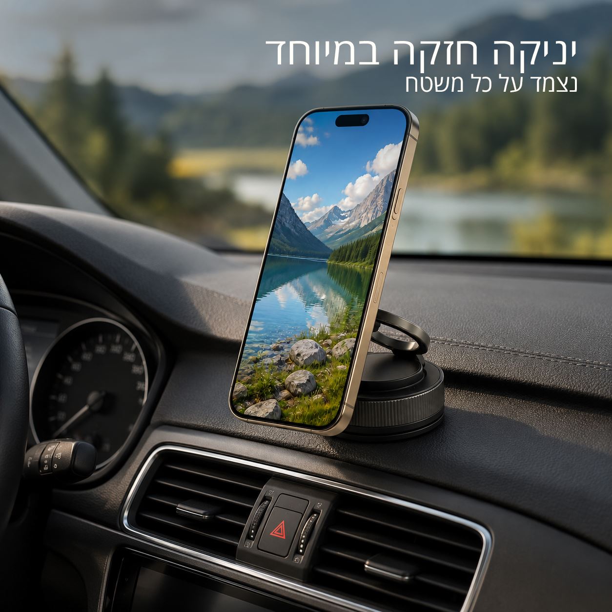 TG-677 מעמד מגנטי ואקום לרכב תואם MagSafe